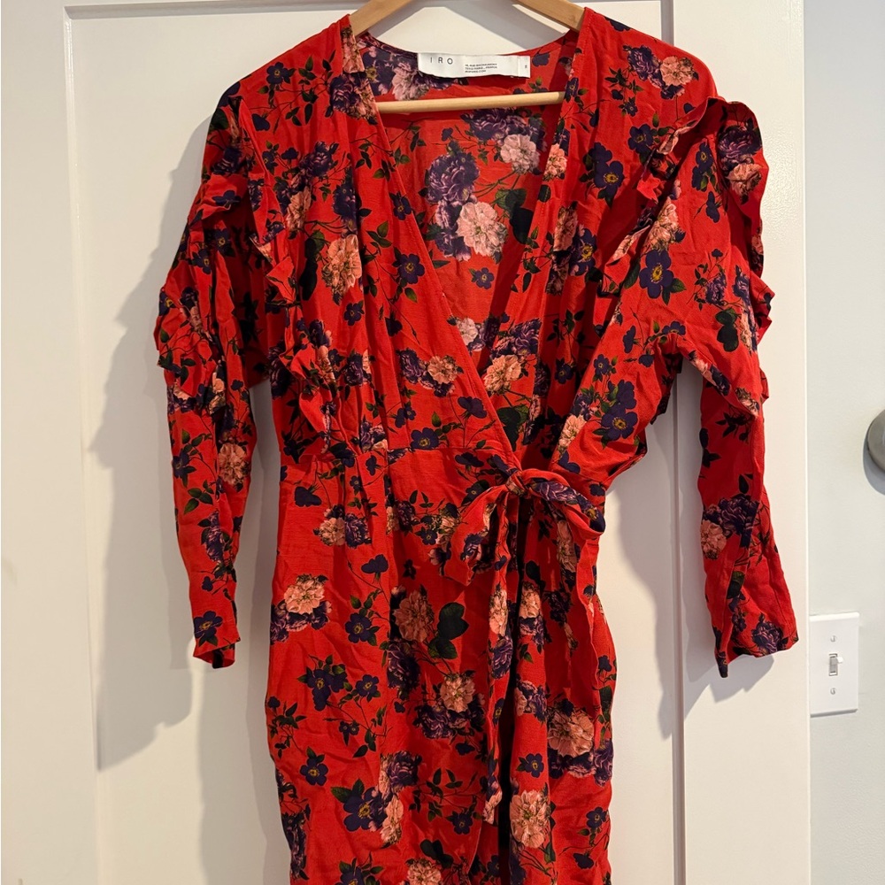 Floral Ruffle Wrap Dress - Picture 3 of 4